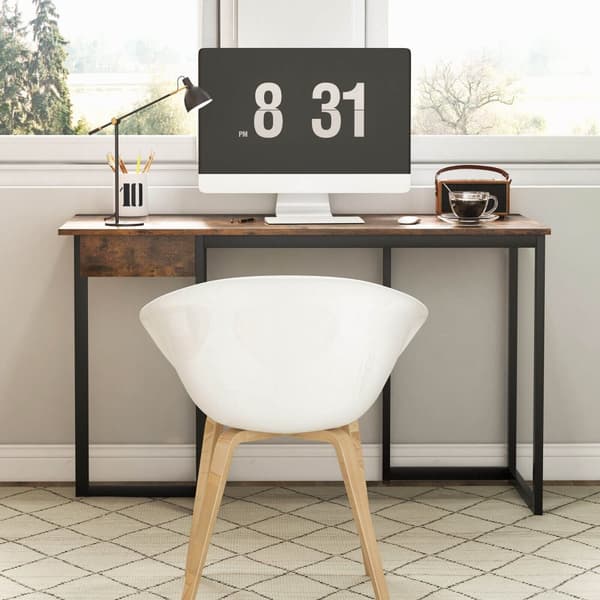 Datorskrivbord, 122x56x76 cm, Brun