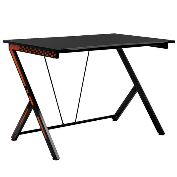Datorskrivbord, 46x29.5x28 tum, Svart