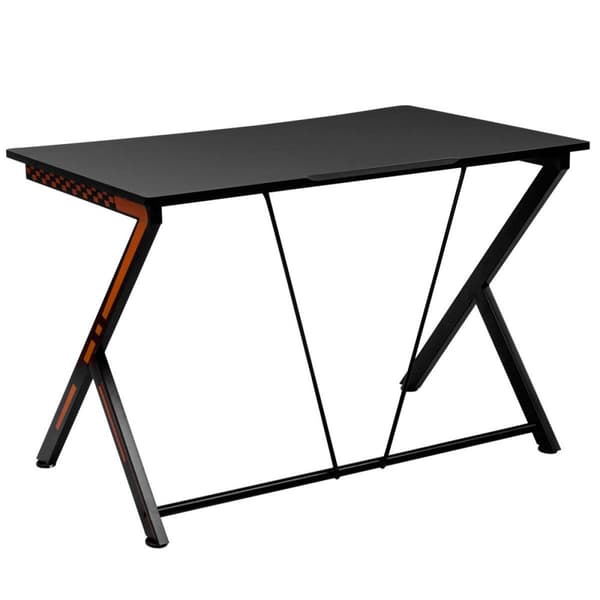 Datorskrivbord, 46x29.5x28 tum, Svart