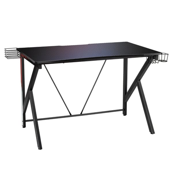 Gaming skrivebord, 115x73x76.5 cm, Sort
