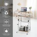 Miniatyrbillede 3 af 8: Justerbart stand-up skrivebord, 22x21x38,5 tommer, Eg