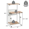 Miniatyrbillede 4 af 8: Justerbart stand-up skrivebord, 22x21x38,5 tommer, Eg