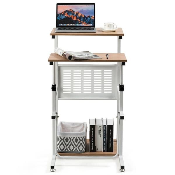 Justerbart stand-up skrivebord, 22x21x38,5 tommer, Eg