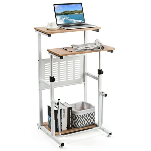 Justerbart stand-up skrivebord, 22x21x38,5 tommer, Eg