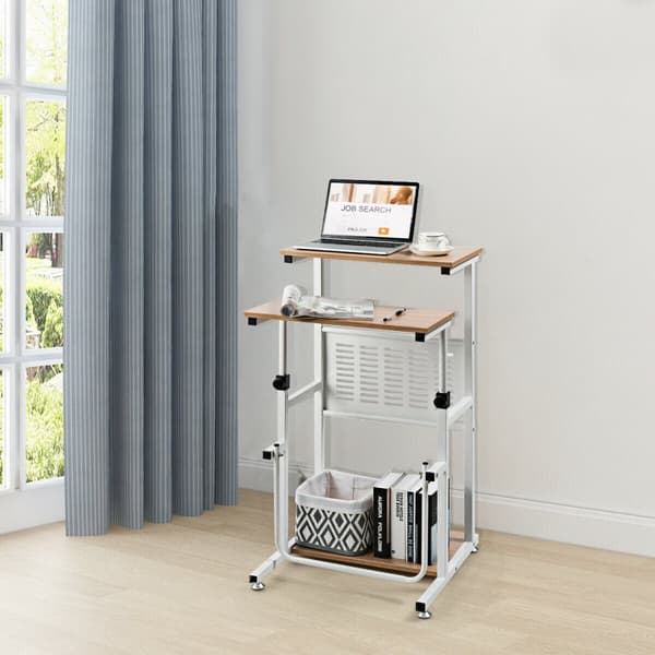 Justerbart stand-up skrivebord, 22x21x38,5 tommer, Eg