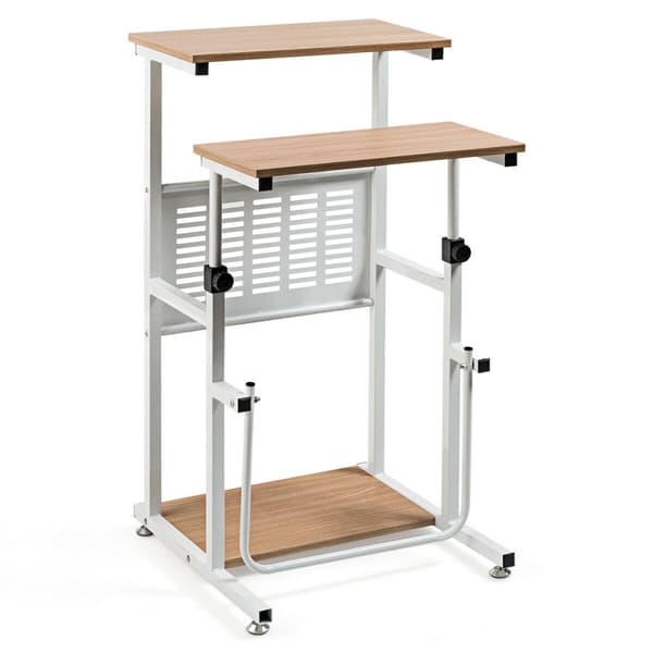 Justerbart stand-up skrivebord, 22x21x38,5 tommer, Eg