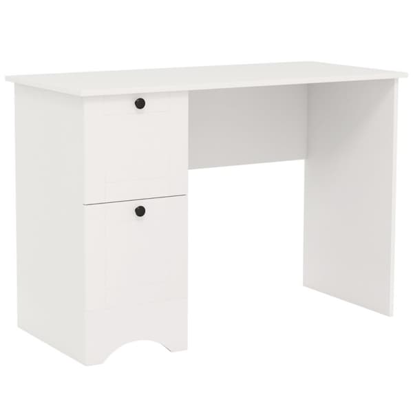 Computerskrivebord, 109x50x75 cm, Hvid