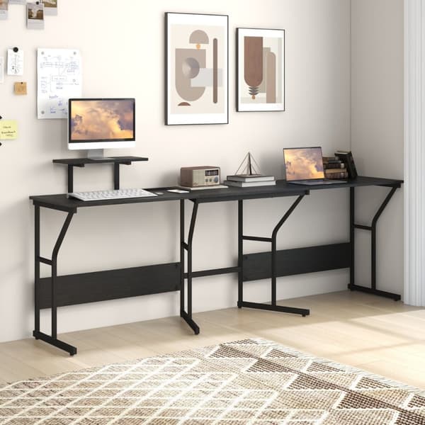 L-formet skrivebord, 148x148x91 cm, Rustikt brun