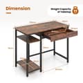 Miniatyrbillede 4 af 8: Computerskrivebord, 100x50x76 cm, Brun