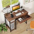 Miniatyrbillede 5 af 8: Computerskrivebord, 100x50x76 cm, Brun