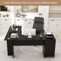 Miniatyrbillede 3 af 8: L-formet Computer Skrivebord, 168x168x76 cm, Sort