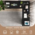 Miniatyrbillede 7 af 8: L-formet Computer Skrivebord, 168x168x76 cm, Sort