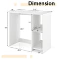 Miniatyrbillede 5 af 8: Hjemmearbejdsplads Skrivebord, 80x40x74 cm, Hvid