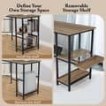 Miniatyrbillede 3 af 8: L-formet skrivebord, 138x138x75,5 cm, Sort/Brunt
