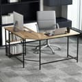 Miniatyrbillede 2 af 8: L-formet skrivebord, 138x138x75,5 cm, Sort/Brunt