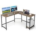 Miniatyrbillede 1 af 8: L-formet skrivebord, 138x138x75,5 cm, Sort/Brunt