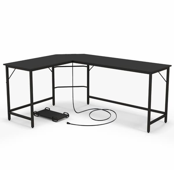 Computerskrivebord, 125x50x74.5 cm, 168x50x74.5 cm, Rustikt Brun