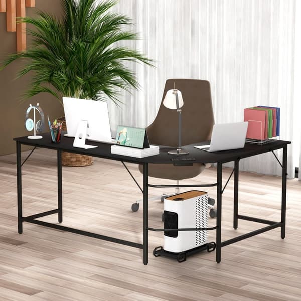 Computerskrivebord, 125x50x74.5 cm, 168x50x74.5 cm, Rustikt Brun