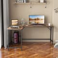 Miniatyrbillede 2 af 8: L-formet Computer Desk, 125x50x74.5 cm, 168x50x74.5 cm, Rustikt Brun