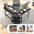Miniatyrbillede 5 af 7: Skrivebord, 120x120x75 cm, Sort