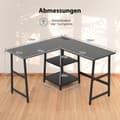 Miniatyrbillede 2 af 7: Skrivebord, 120x120x75 cm, Sort