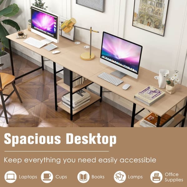 Computer Desk, 151x151x75 cm, Rustikt Brun/Sort/Grå
