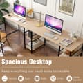 Miniatyrbillede 5 af 8: Computer Desk, 151x151x75 cm, Rustikt Brun/Sort/Grå