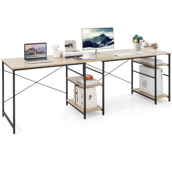 Computer Desk, 151x151x75 cm, Rustikt Brun/Sort/Grå