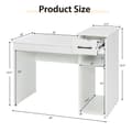 Miniatyrbillede 5 af 8: Computerskrivebord, 42,5"x20"x32,5", Hvid