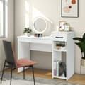 Miniatyrbillede 8 af 8: Computerskrivebord, 42,5"x20"x32,5", Hvid