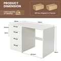 Miniatyrbillede 4 af 8: Skrivebord, 110x60x76 cm, Hvid