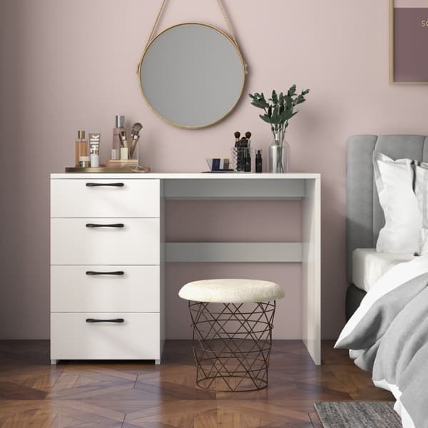 Skrivebord, 110x60x76 cm, Hvid