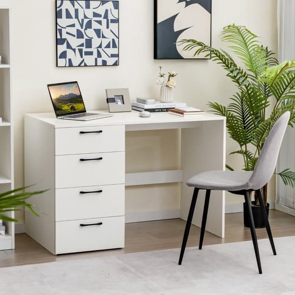 Skrivebord, 110x60x76 cm, Hvid