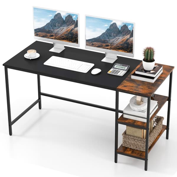 Studie Skrivbord, 55x24x29 tum, Svart