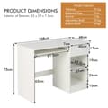 Miniatyrbillede 4 af 8: Skrivebord, 42,5"x19"x29,5", Sort