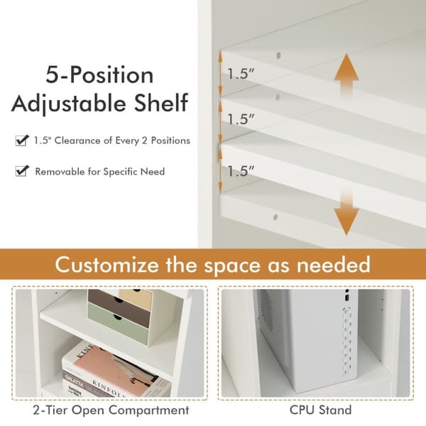 Skrivebord, 42,5"x19"x29,5", Sort