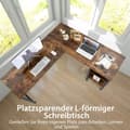 Miniatyrbillede 3 af 7: Skrivebord, 150x140x75 cm, Rustikt Brun
