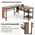 Miniatyrbillede 5 af 7: Skrivebord, 150x140x75 cm, Rustikt Brun