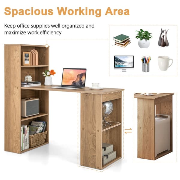 Computer Skrivebord, 48x22x48 tommer, Natur