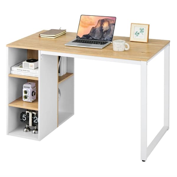 Computer Desk, 114x60x76 cm, Rustikt Brun