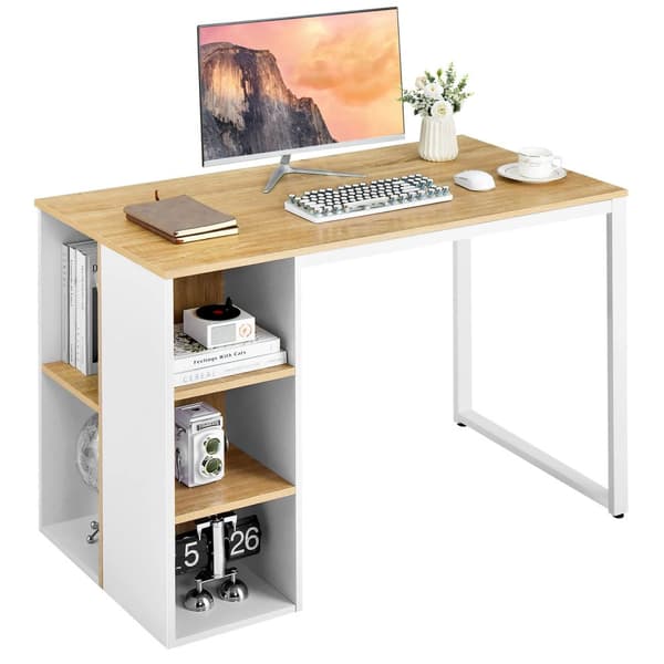 Computer Desk, 114x60x76 cm, Rustikt Brun