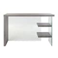 Miniatyrbild 6 av 8: Skrivbord DKD Home Decor Grå Transparent Glas Trä MDF 120 x 50 x 76 cm