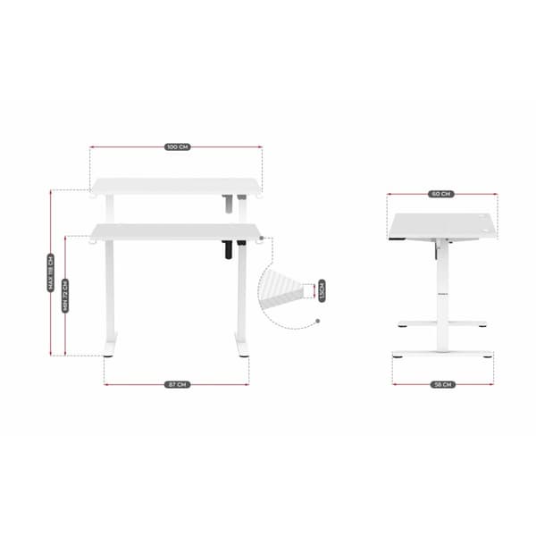 Skrivbord Huzaro HZ-Hero 7.9 White Vit