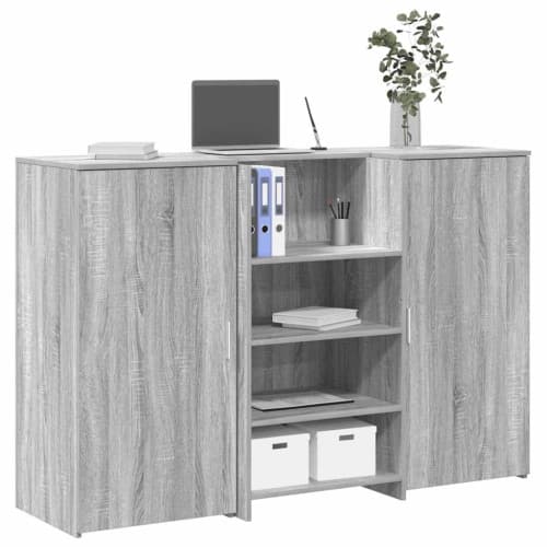 Receptionsdisk grå sonoma 155x50x103,5 cm konstruerat trä