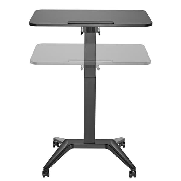 Skrivbord MacLean MC-453B Svart Stål 80 x 52 cm