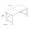 Miniatyrbild 2 av 3: Skrivbord EDM 75195 Svart Trä Metall 120 x 60 x 74 cm