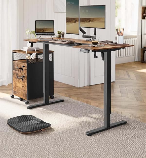Rootz höjdjusterbar skrivbordsram - elektriskt stående skrivbord - sit -standdisk bas - tyst drift - 58,5 x (80-150) x (72-118) cm