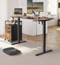 Miniatyrbild 2 av 6: Rootz höjdjusterbar skrivbordsram - elektriskt stående skrivbord - sit -standdisk bas - tyst drift - 58,5 x (80-150) x (72-118) cm