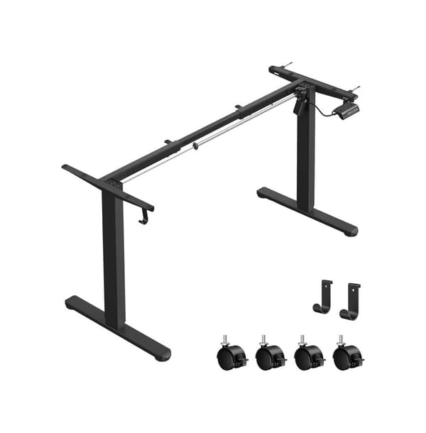 Rootz höjdjusterbar skrivbordsram - elektriskt stående skrivbord - sit -standdisk bas - tyst drift - 58,5 x (80-150) x (72-118) cm