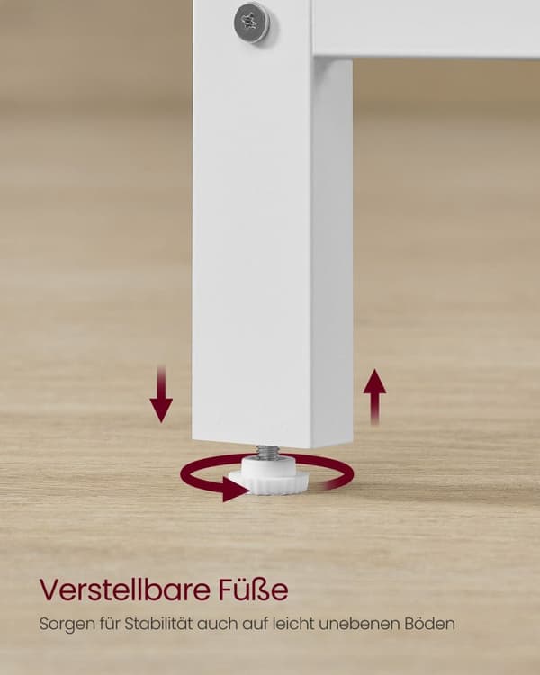 Rootz träskrivbord med 2 hyllor - kontorsbord - arbetsstation - rymdbesparande - 60 cm x 120 cm x 76 cm